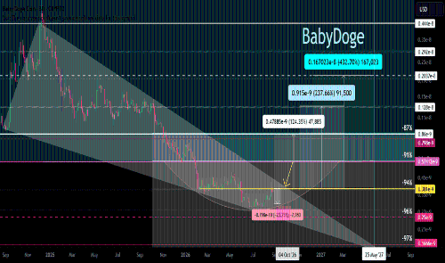BabyDoge潜在突破下行楔形形态，或迎高波动性上涨行情